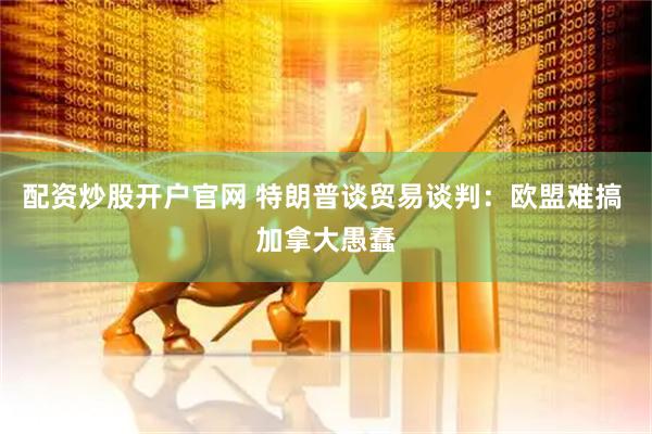 配资炒股开户官网 特朗普谈贸易谈判：欧盟难搞 加拿大愚蠢