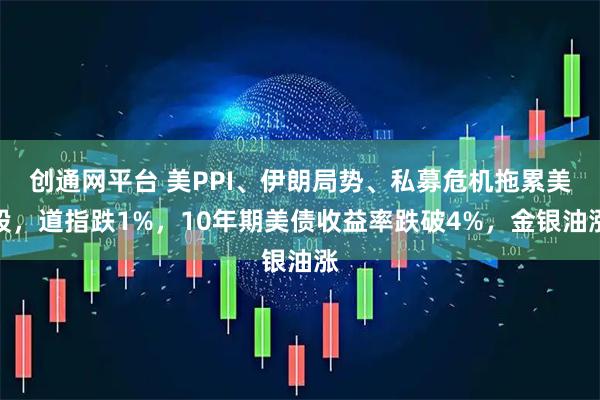 创通网平台 美PPI、伊朗局势、私募危机拖累美股，道指跌1%，10年期美债收益率跌破4%，金银油涨
